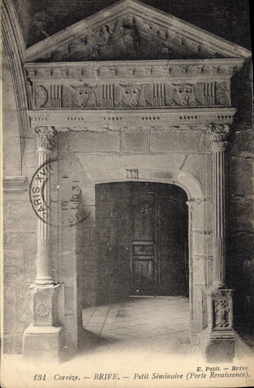 CPA Correze Brive Petit Seminaire Porte Renaissance 