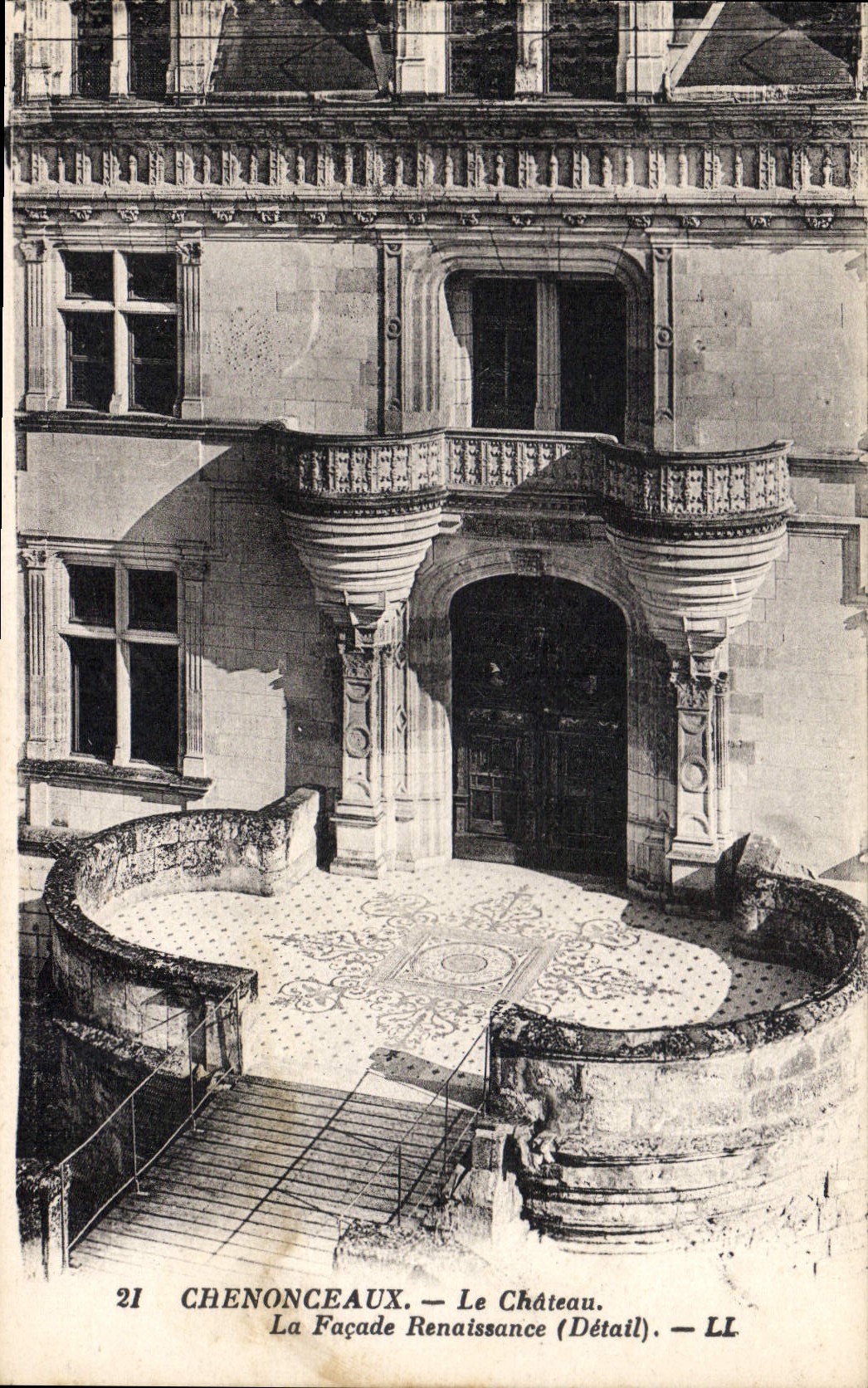 CPA Chenonceaux Le Chateau La Facade Renaissance Detail 