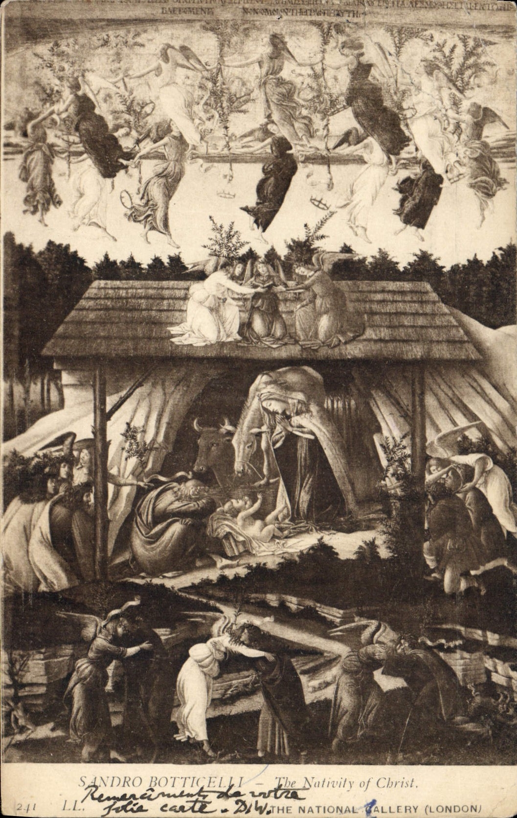 CPA Sandro Botticelli The nativity of Christ