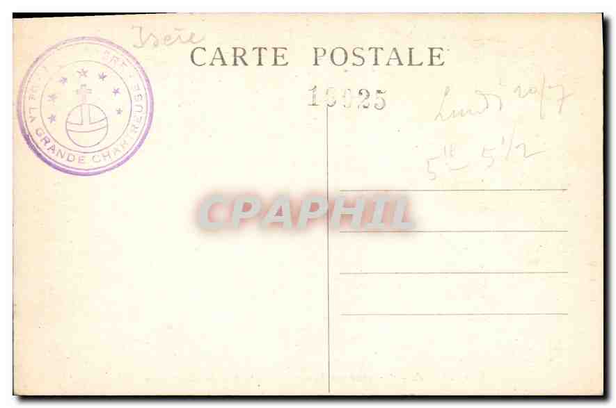 CPA Dauphine Vue generale du couvent de la Grande Chartreuse  — Verso