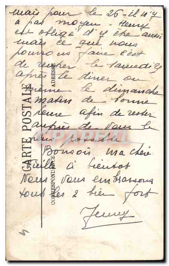 CPA Caen L'Hotel de la Monnaie — Verso