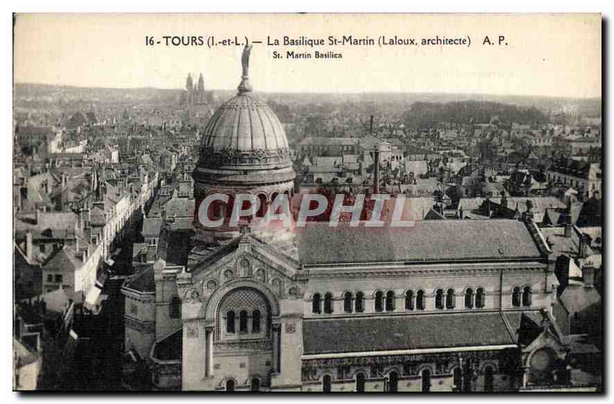 CPA Tours La Basilique St Martin Laloux architecte 