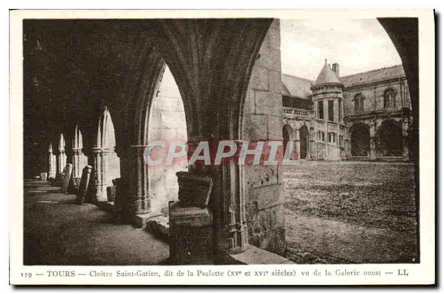 CPA Tours Cloitre Gatien dit de la Psalette vu de la Galerie ouest 