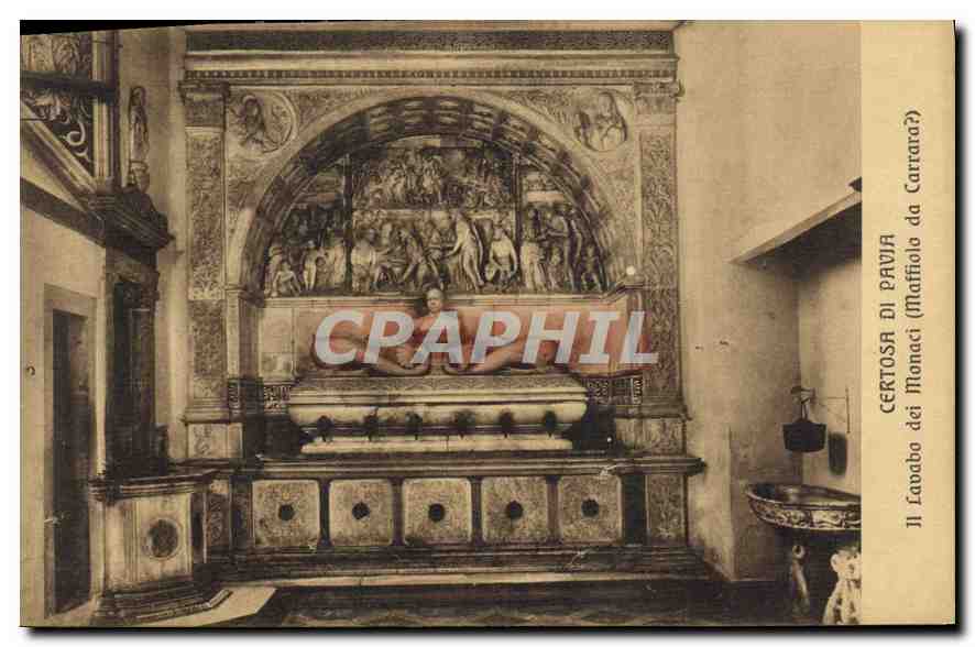 CPA Certosa di Pavia Lavabo dei Monaci Maffiolo da Carrara 