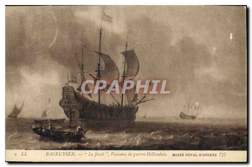 Le Jacob — Vaisseau de guerre Hollandais — Backuysen — Musée Royal d'Anvers (7)