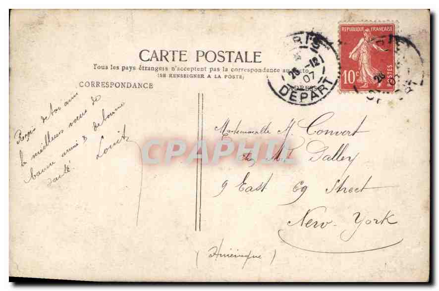 CPA Bonne Annee Homme — Verso