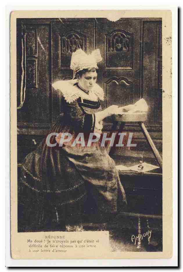 fille Saint Brieuc pittoresque coiffe bretonne bonnet folklore broderie embroidery headdress costume animation CPA
