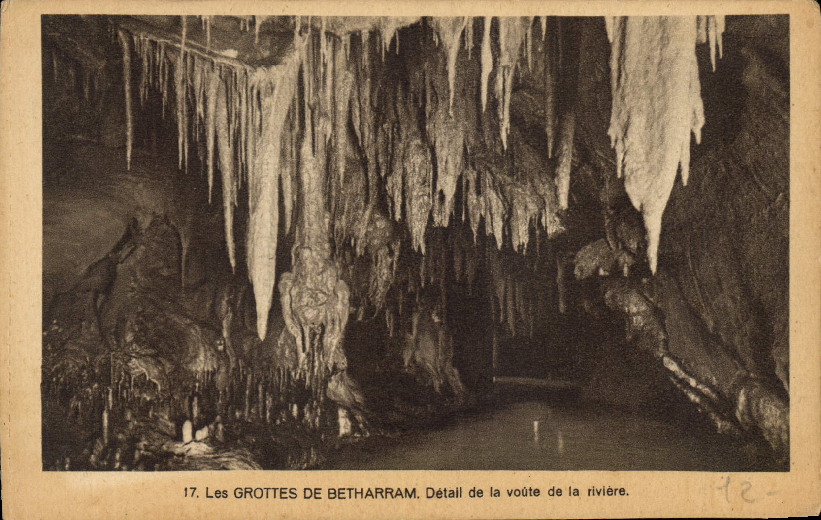 The Betharram Caves — Detail of the River Arch — Cie des Arts, Strasbourg