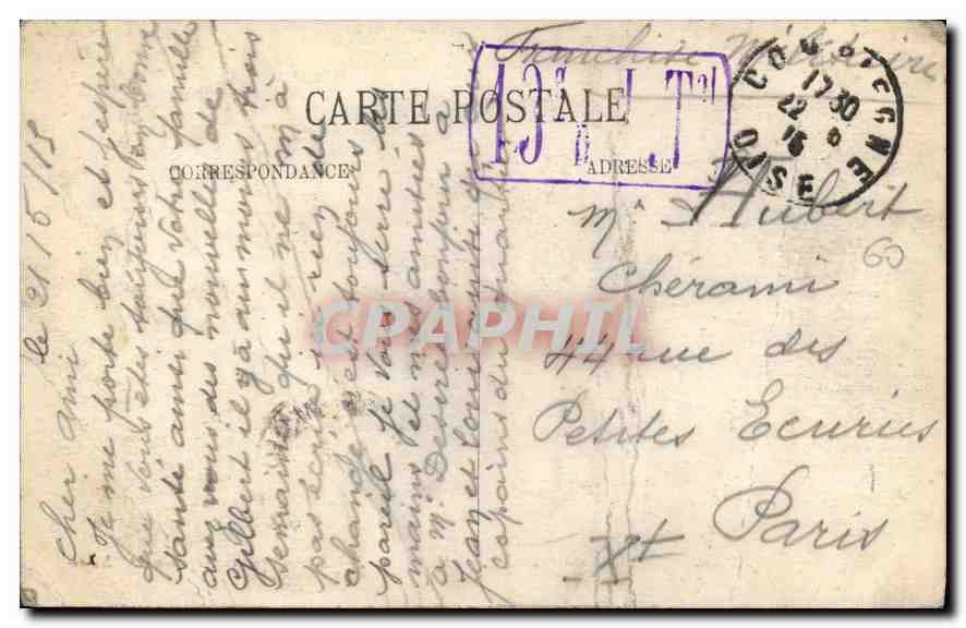 CPA Compiegne le Chateau Bibliotheque de Napoleon Ier — Rückseite