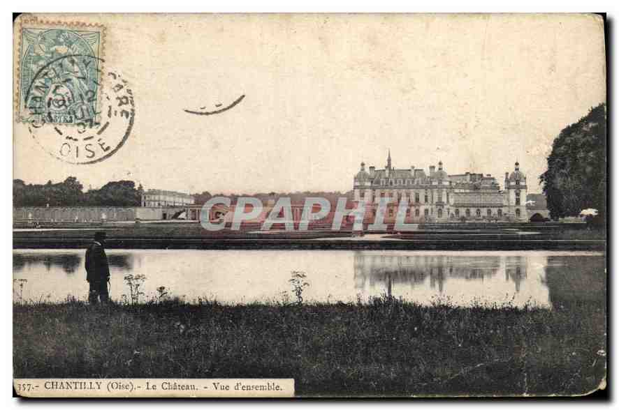 CPA Chantilly Oise le Chateau vue d'ensemble 