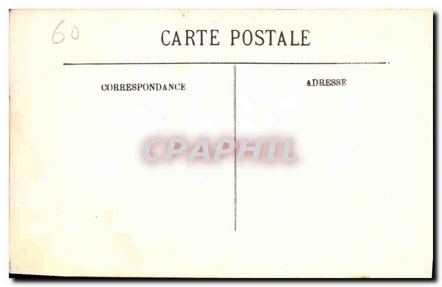 CPA Chantilly le Chateau  — Verso