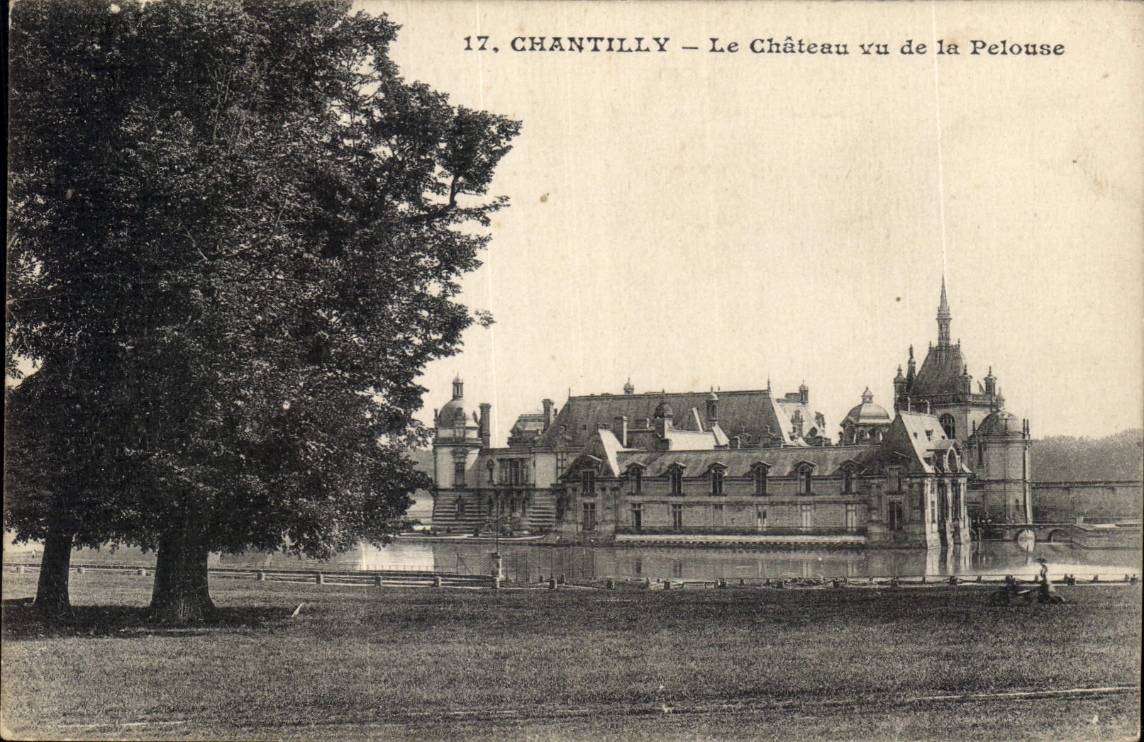 CPA Chantilly le Chateau vu de la Pelouse 