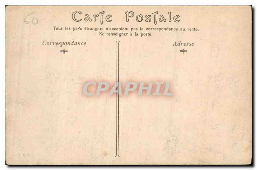 CPA Chateau de Chantilly cote nord ouest  — Rückseite
