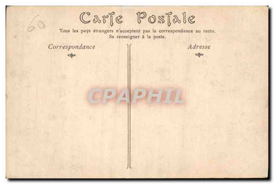 CPA Chateau de Chantilly l'entree principale et la Chapelle  — Rückseite