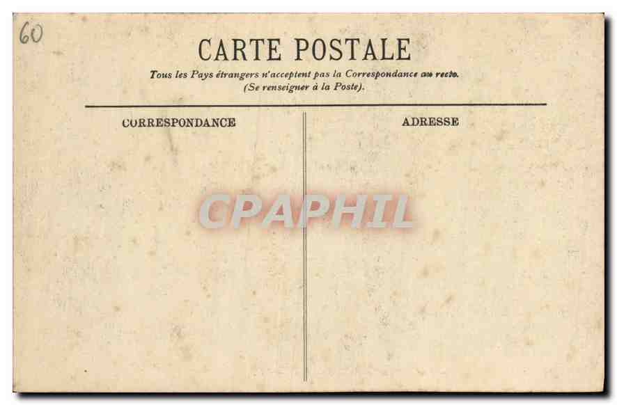 CPA Compiegne le Chateau Salle des fetes  — Rückseite