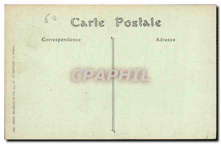 CPA Chateau de Chantilly La Chambre du Prince de Conde  — Rückseite