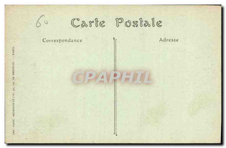 CPA Chateau de Chantilly l'Ile d'Amour  — Verso