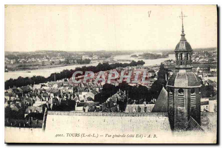 CPA Tours I et L vue generale cote est 