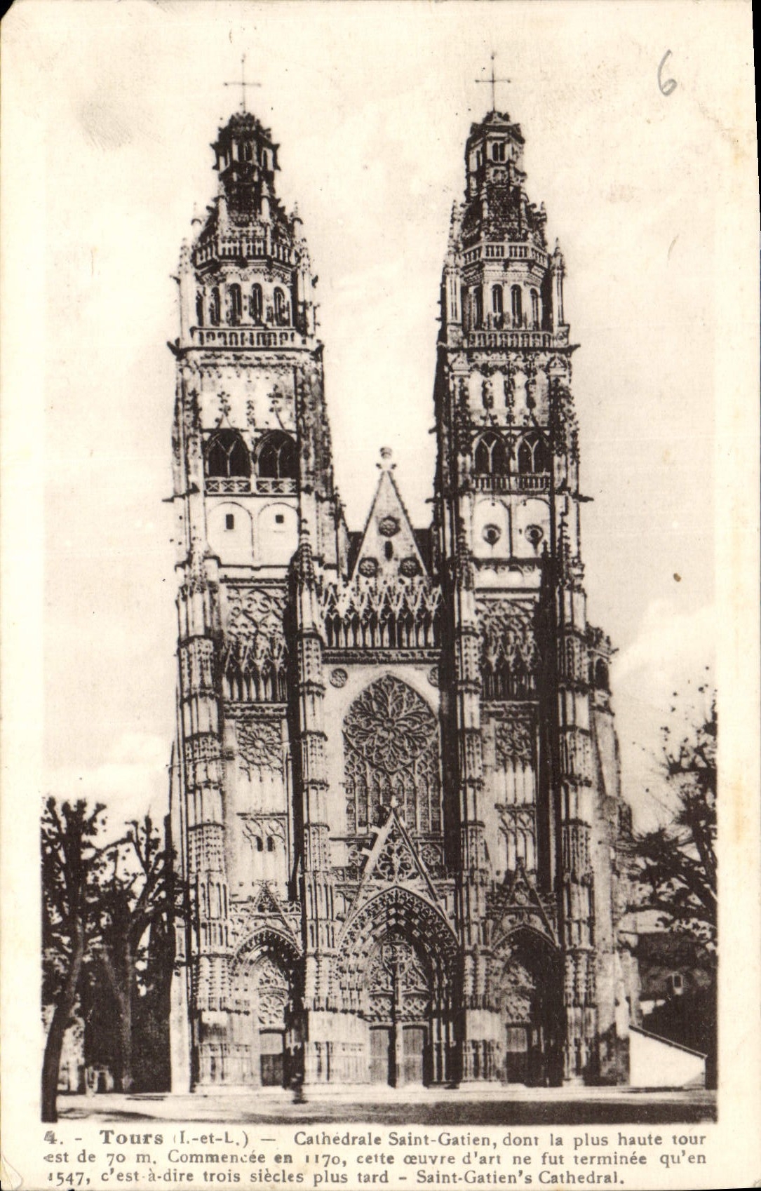 CPA Tours I et L Cathedrale Saint Gatien 
