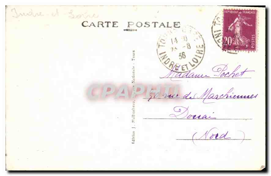 CPA Tours I et L Cathedrale Saint Gatien  — Rückseite