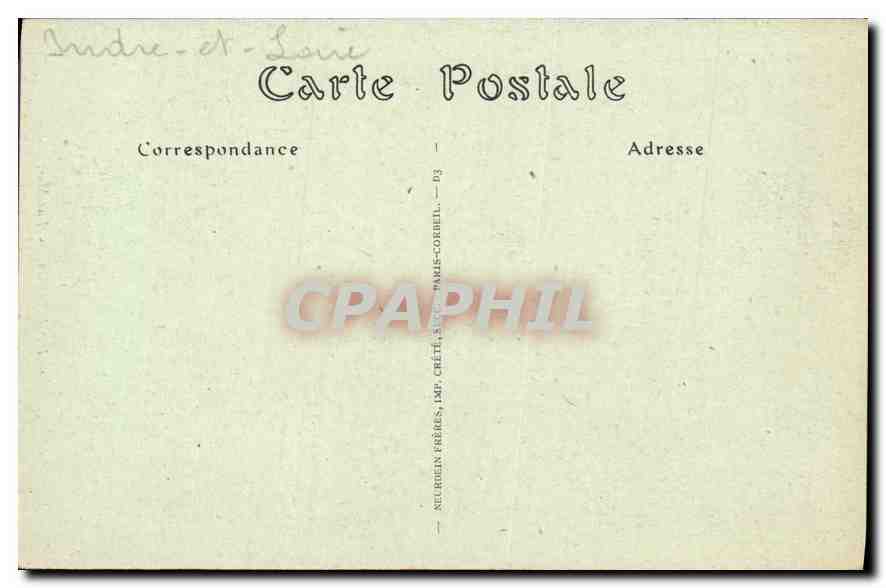 CPA Chinon Vieille Maison rue Marceau  — Rückseite