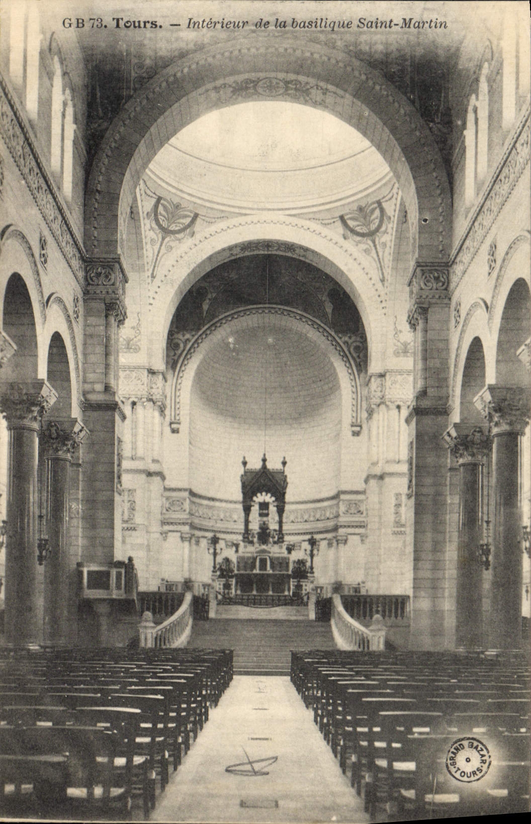 CPA Tours Interieur de la Basilique Saint Martin 