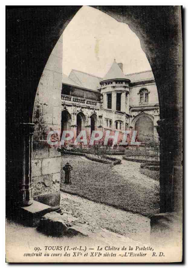 CPA Tours I et L la Cloitre de la Psalette construit au cours des XV et XVI siecles l'Escalier 