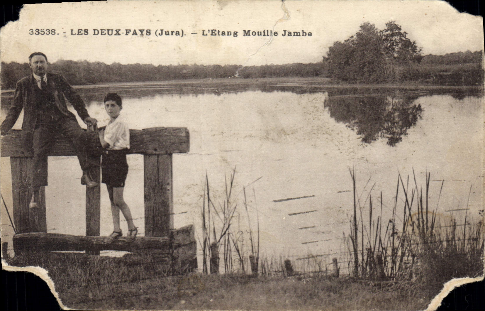 Les Deux-Fays (Jura) — L'Etang Mouille Jambe — Éditeur C. L. B. Beaunogs, n° 33538