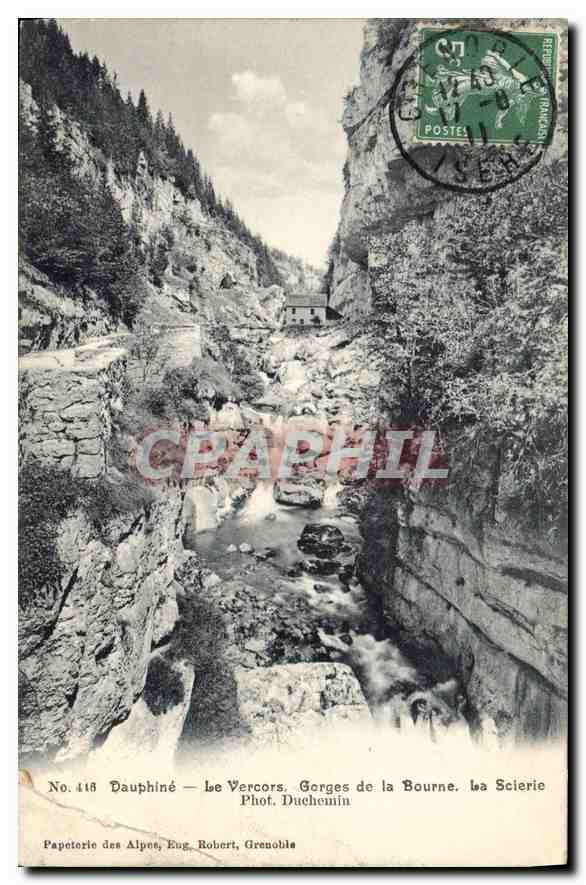 CPA Dauphine le Vercors gorges de la Bourne la Scierie 