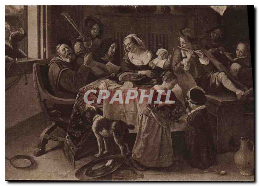 CPA Chocolaterie Cesar Anvers Jan Steen La joyeuse famille