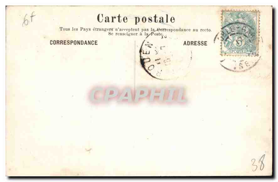 CPA Dauphine Sassenage la Chute des Prises  — Rückseite