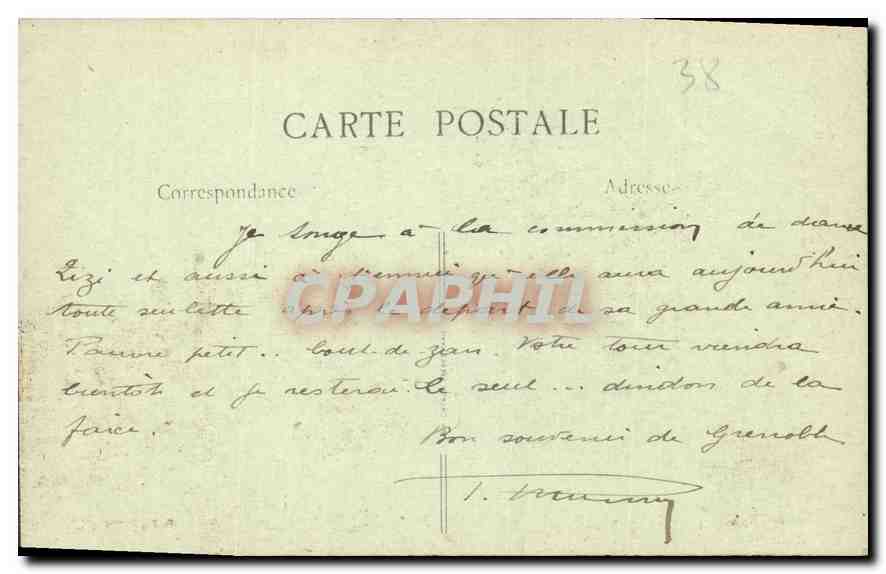 CPA Le Dauphine Grenoble les bords de l'Isere la Tronche et le Saint Eynard  — Rückseite