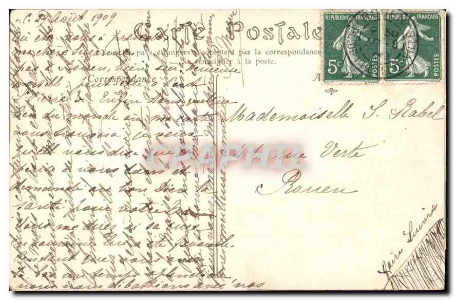 CPA Le Grand Andely eglise Notre dame Rosace du Portail meridianal XV siecle — Verso