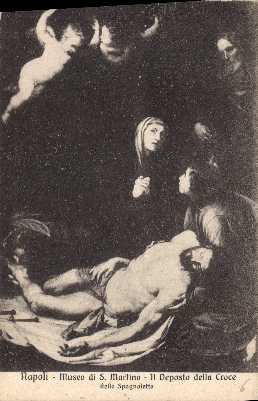 CPA Napoli Museo di S Martino Deposto della Croce dello Spagnoletto 