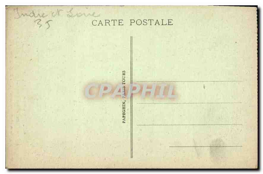 CPA Loches I et L Chateau Royal Piece ou fut enferme le Duc d'Eibeuf pendant la Revolution  — Back