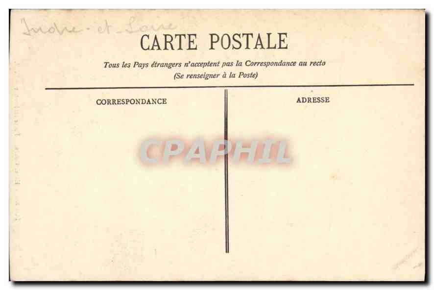 CPA Tours Hotel Gouin Porte Interieure  — Verso
