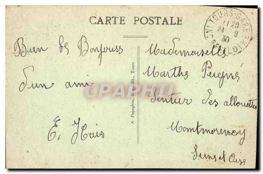 CPA Tours I et L Cathedrale St Gatien construite durant 8 Siecle de 1170 1547  — Rückseite
