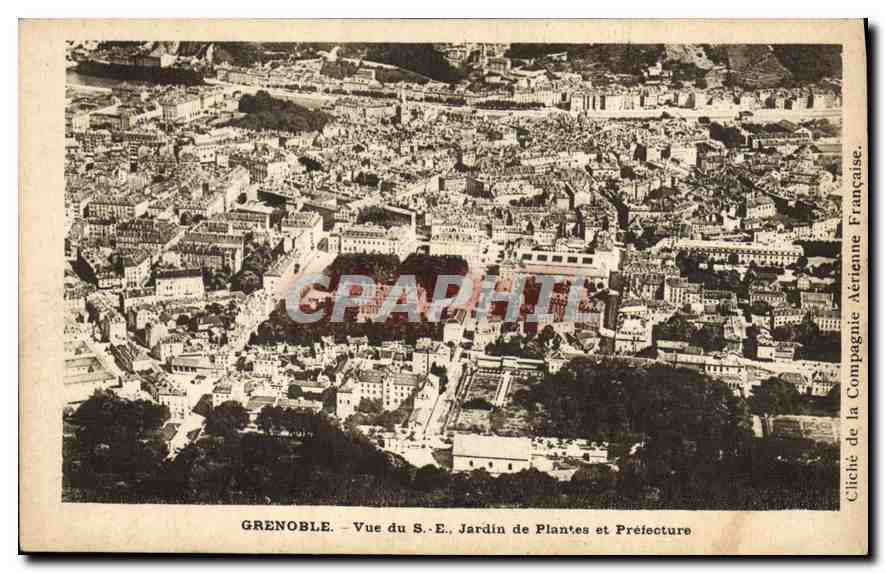 CPA Grenoble vue du S E Jardin de Plantes et Prefecture 