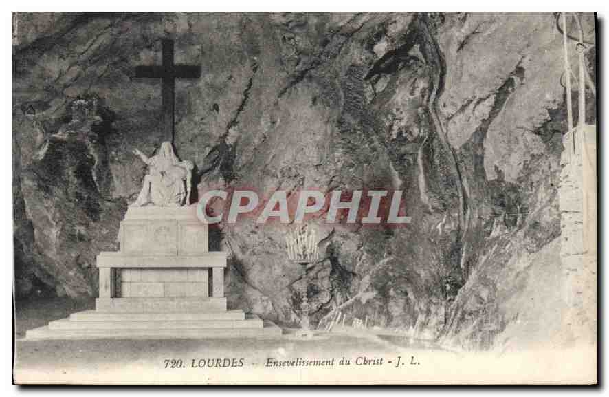 CPA Lourdes Ensevelissement du Christ 