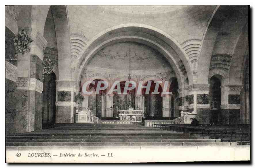 CPA Lourdes Interieur du Rosaire 