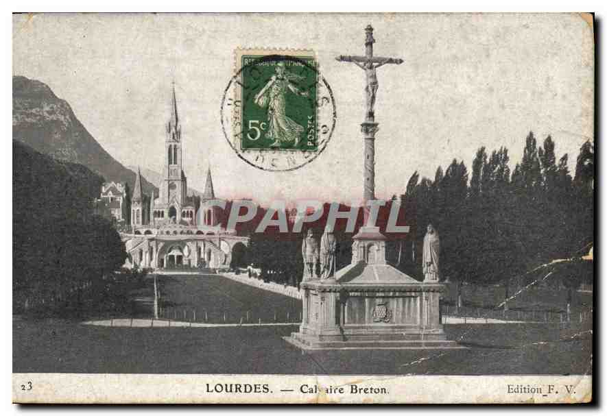 CPA Lourdes Calvaire Breton 