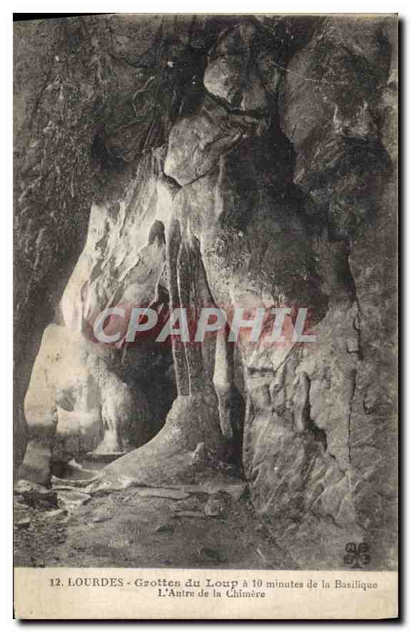 CPA Lourdes Grottes du Loup a 10 minutes de la Basilique l'Antre de la chimere 