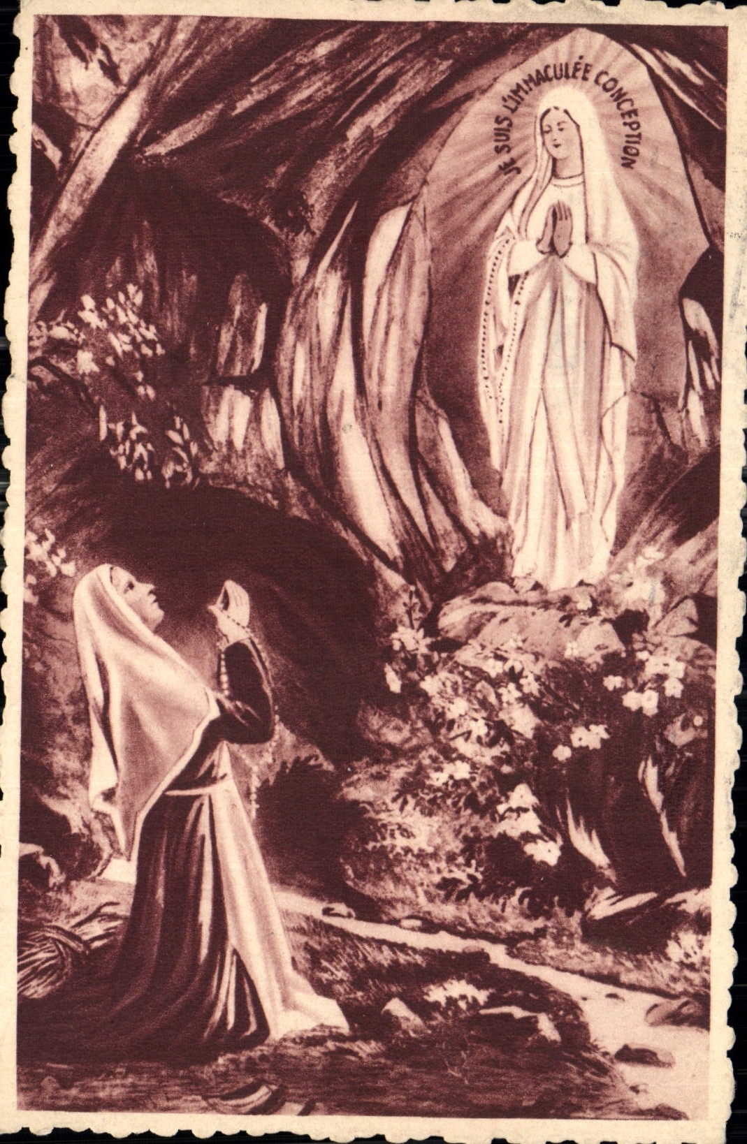 CPA Lourdes l'Apparition 