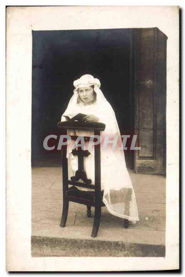 CARTE PHOTO Enfant Communiante