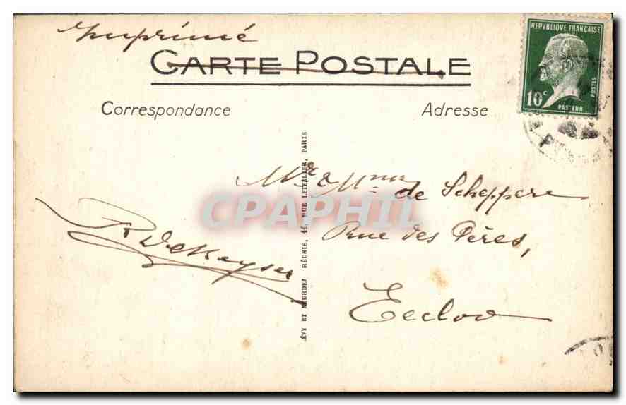 CPA Lourdes l'Esplanade et le Chateau  — Verso