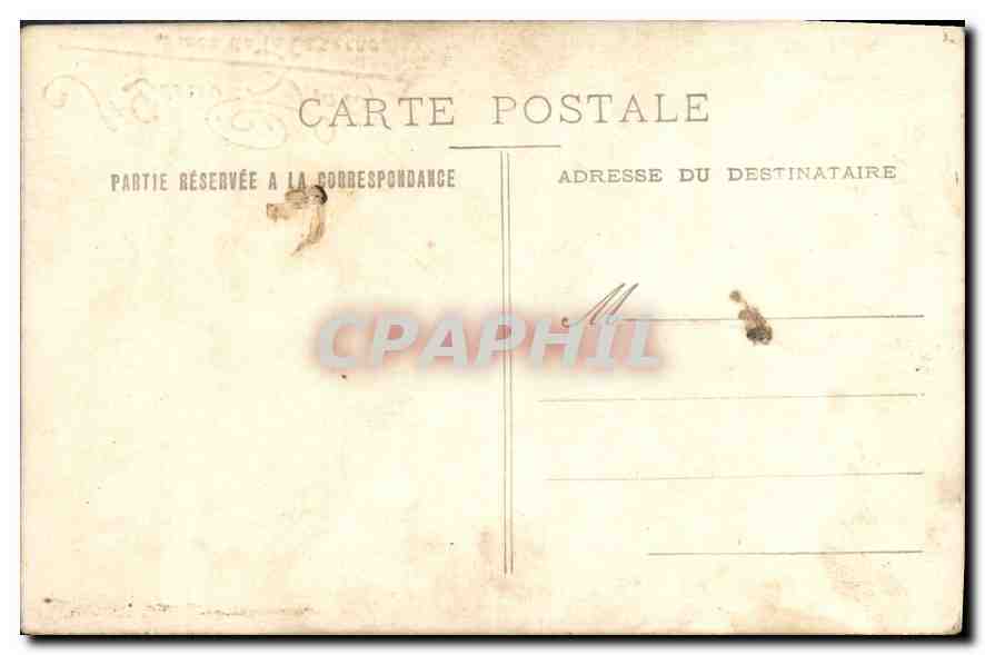 CARTE PHOTO Jeunes hommes — Verso
