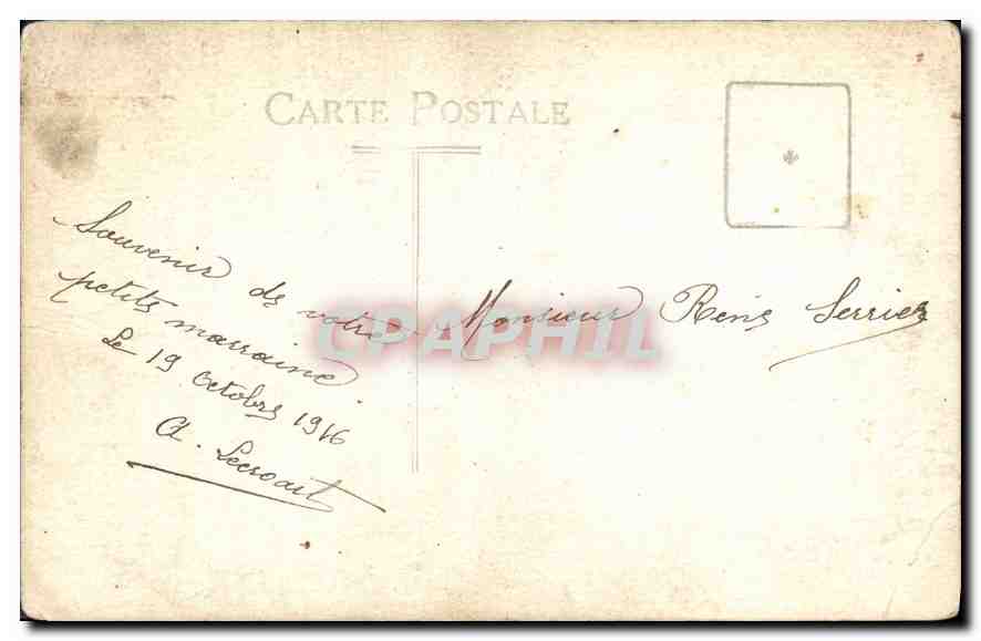 CARTE PHOTO Femme — Rückseite