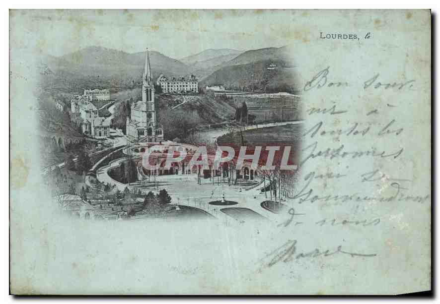 CPA Lourdes Carte 1900