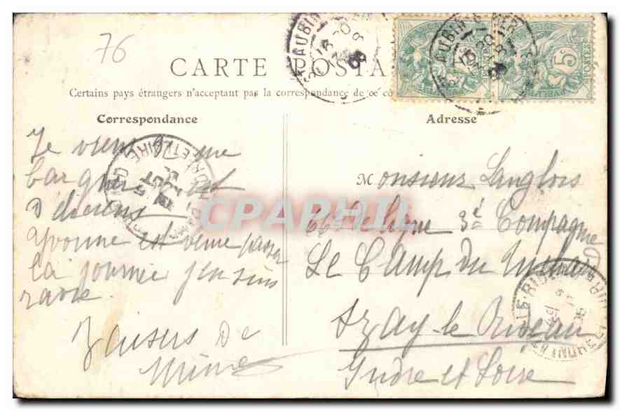 Saint-Aubin-sur-Mer (Calvados) — Die Welle — Studie — n°53 — Rückseite