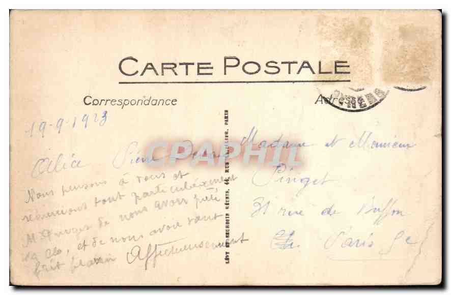 CPA Lourdes La Basilique  — Verso